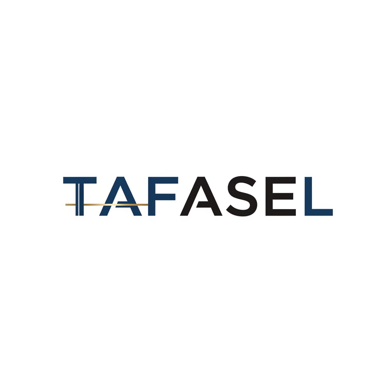 Design a modern, minimalist wordmark logo for a general contracting company named “TAFASEL”.

The logo must be text-based only, using the word TAFASEL as the full logo.
Focus on the first letter “T” by giving it a subtle, clever modification that reflects construction or engineering (e.g., structural balance, beam alignment, modular connection, or architectural form), without making it complex or decorative.
The “T” should feel integrated, strong, and slightly distinctive, but still clean and professional.

Style & Direction:

Minimalist, corporate, high-end
Clean geometry, sharp edges, precise spacing
Inspired by engineering, structure, and stability
No icons, no symbols, no extra graphics — only typography

Colors:

Use deep, rich tones (not light colors) such as:
Dark navy
Charcoal black
Deep steel blue
Subtle metallic gold accent (optional, very minimal)
Avoid bright or washed-out colors

Background:

Pure white background only

Typography:

Custom sans-serif or geometric font
Balanced letter spacing
Slight bold weight to reflect strength and reliability

Output:

Centered composition
High resolution
Flat design (no mockups, no shadows, no textures)
Clean vector-style appearance