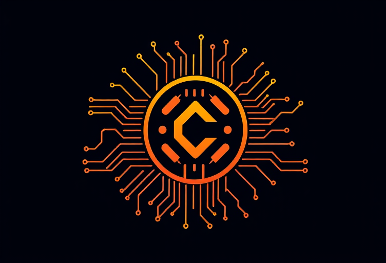 Professional logo design. electronics circuit