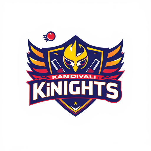 Professional logo design. generate a cricket team logo for Kandivali Knightslogo will be based on tennis cricket 