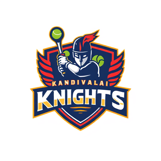 Professional logo design. generate a cricket team logo for Kandivali Knightslogo will be based on tennis cricket 