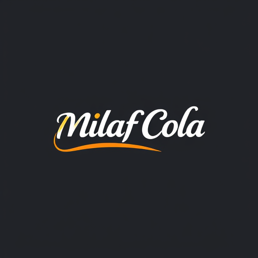 Professional logo design. Milaf Cola logo modern design with curve stylish font