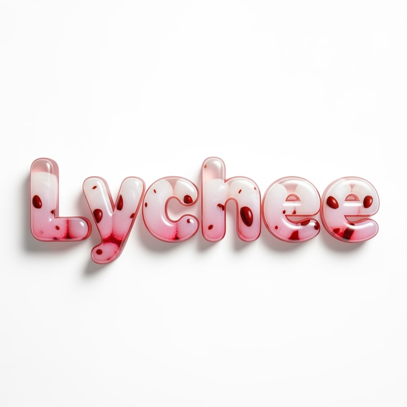 Lychee Flavored text style 3d