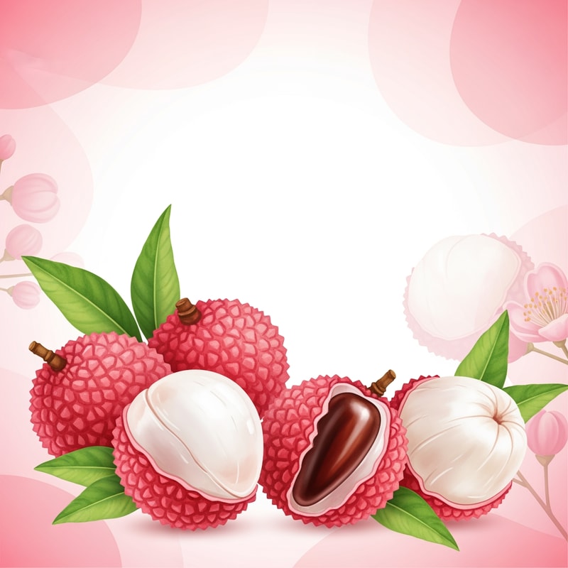 Lychee Flavored lable background