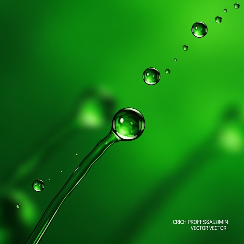 Fine water droplets  A macro-focused, minimalist composition with sharp clarity on the water elements, A vibrant palette consisting of deep green and bright parrot green, Crisp HDR lighting that enhances the luminosity and reflective quality of the mist, Modern vector graphic design style featuring smooth gradients and clean professional lines, Maintain a strictly stylized vector aesthetic with no photographic elements or noise, A seamless background blending intense green and parrot green tones.