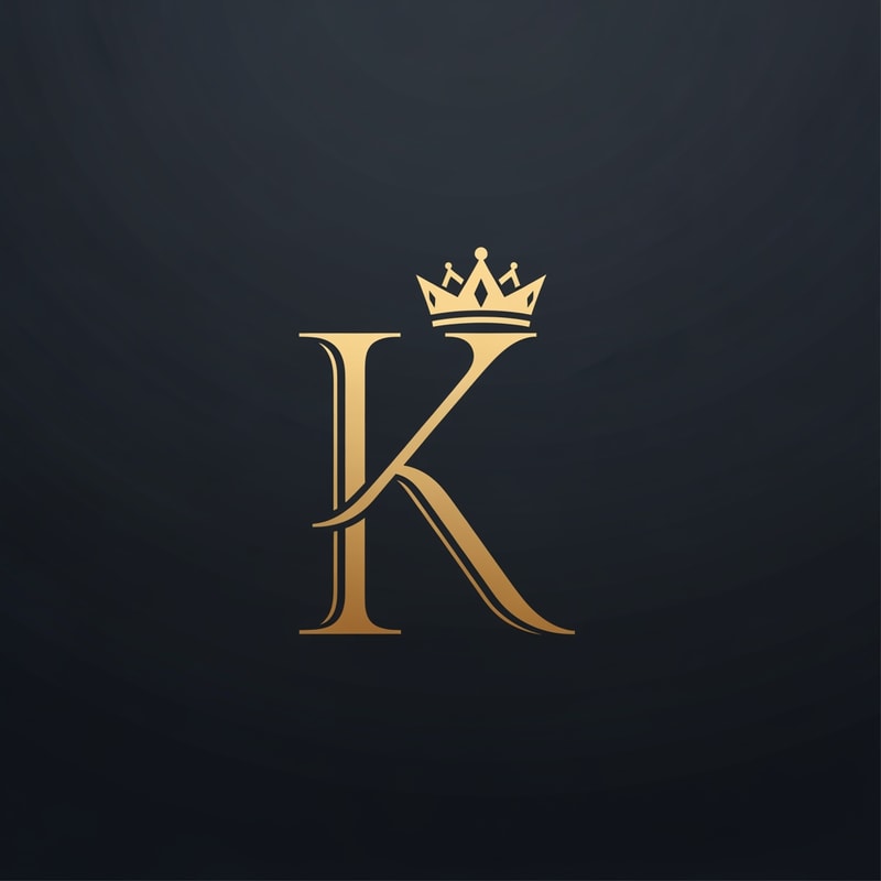 Please make logo for my perfume brand K Letter Add Crown icon