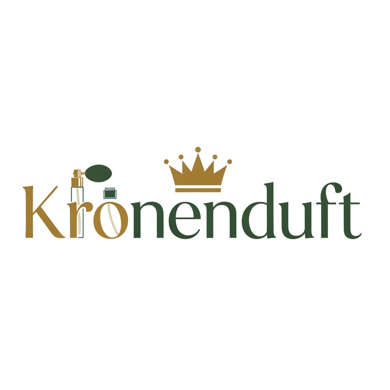 Please make a logo for my perfume brand, Brand name Kronenduft
Typography logo, Add Crown & perfume bottle