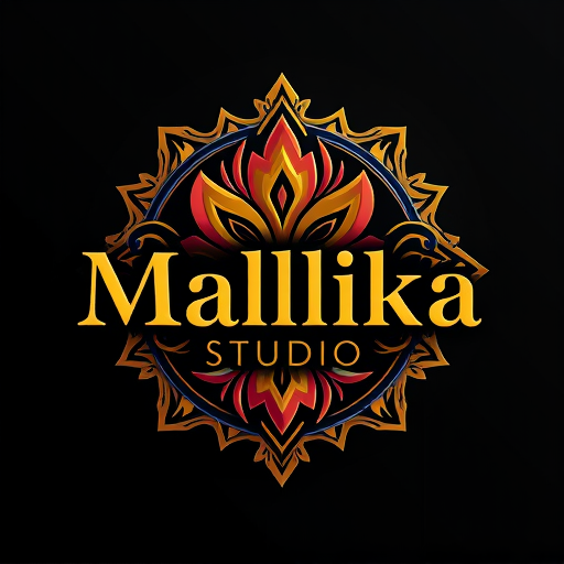 Professional logo design. Mallika Studio, realistic, photorealistic, high resolution, 3D render, oil painting