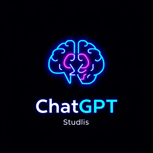 Professional logo design. “Create a clean, modern logo inspired by AI and ChatGPT. Use a stylized icon resembling a brain or neural circuit, combined with a sleek ChatGPT-style spiral or most important thing "shape of mind and front face view". Incorporate glowing neon elements in shades of blue, purple,pink, navi blue, white, or teal on a dark background. The design should feel futuristic, intelligent, and minimal—like OpenAI’s logo, but with subtle tech-circuit detailing to represent thought and AI fusion. Add a soft glow effect to make it stand out digitally.It also compulsory Below the logo icon, include the account name in a normal, modern font.First line: ‘ChatGPT Thoughts’ second line: ‘Studio’ (right under the first line).The text should align center, with balanced spacing, and match the futuristic aesthetic.”
