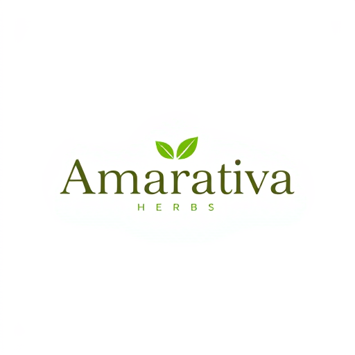 Professional logo design. The Amaratva Herbs text logo features clean, elegant typography with the "H" in Herbs highlighted in green to symbolize nature, growth, and health. The rest of the text is in neutral tones like dark gray or earthy brown, creating a harmonious balance. The design is minimalistic yet striking, reflecting the brand's commitment to purity and wellness. This modern, nature-inspired logo embodies the essence of herbal vitality and premium quality.
