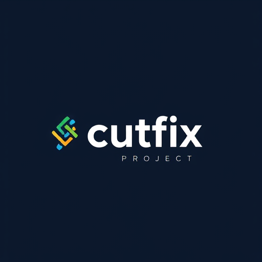Professional logo design. design a logo using cutfix project name. cutfix is AI powered online tools to make things faster
