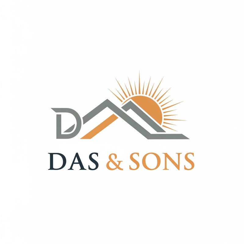 I want some logo references for builders. DAS & SONS is the company name. generate simple and elegant, and creative, and convey to audience. generate 10 different styles