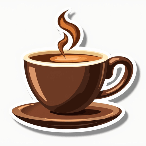 Professional logo design. Coffee from Nazareth, sticker like, 2d, shiny colors