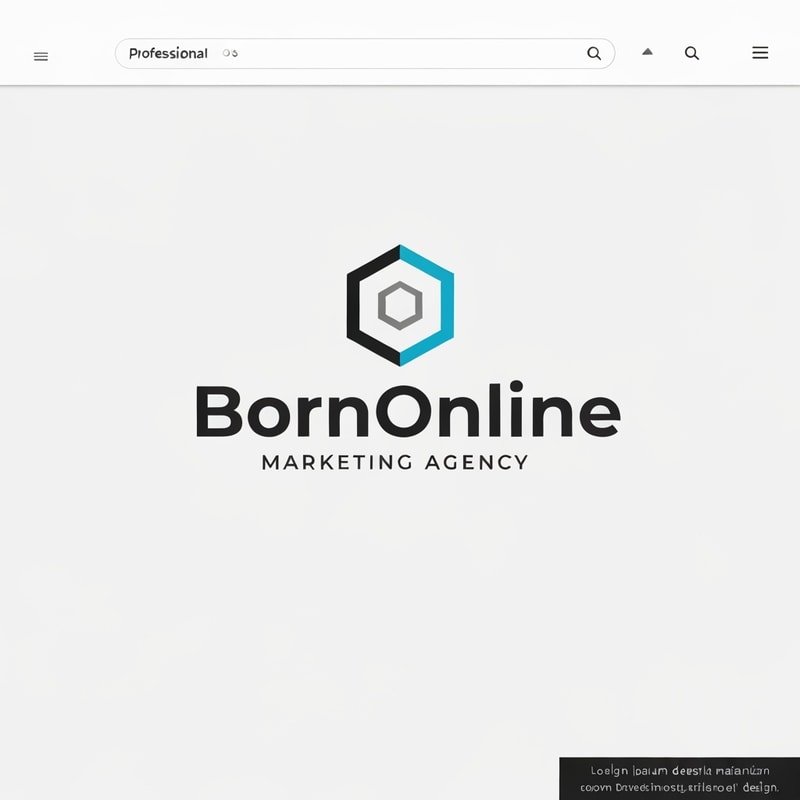 Professional logo design.  Marketing Agency website , Name is " BornOnline". Design a good logo ,