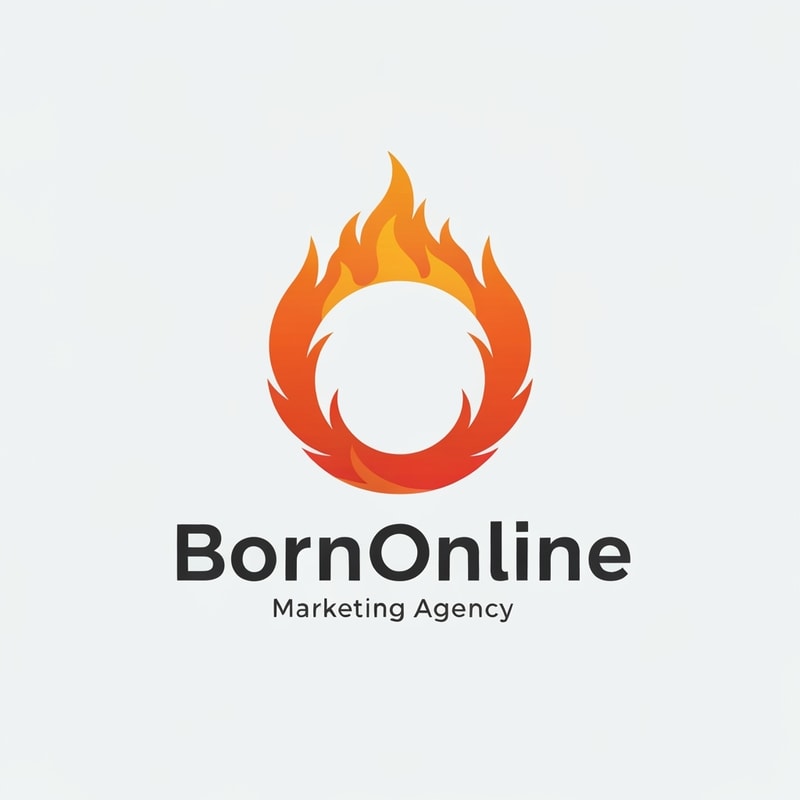 Professional logo design. Marketing Agency website , Name is " BornOnline". Design a good logo , try make something circular , fire , like mozilla firefox