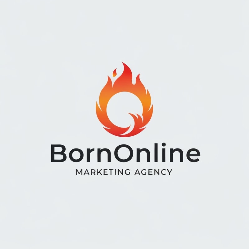 Professional logo design. Marketing Agency website , Name is " BornOnline". Design a good logo , try make something circular , fire , like mozilla firefox