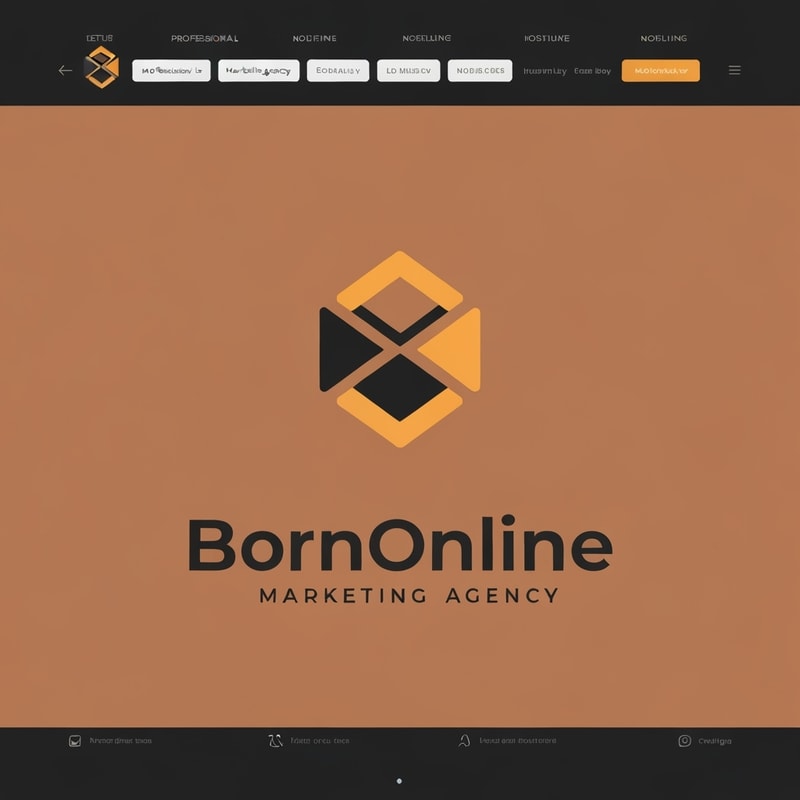 Professional logo design.  Marketing Agency website , Name is " BornOnline". Design a good logo 
