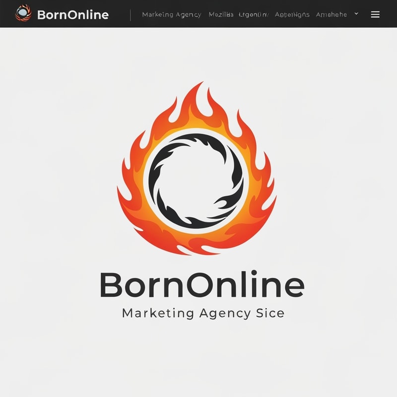 Professional logo design. Marketing Agency website , Name is " BornOnline". Design a good logo , try make something circular , fire , like mozilla firefox
