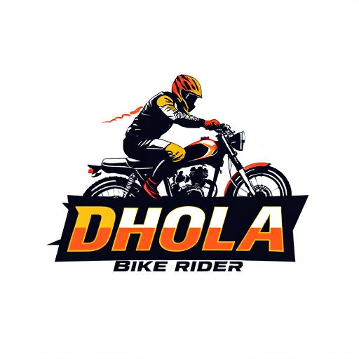Professional logo design. MAKE ASTHATIC LOGO OF NAME DHOLA BRAND BIKE RIDER