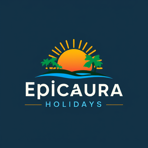 Professional logo design. EPICAURA HOLIDAYS 