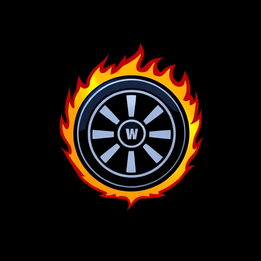 Professional logo design. wheels on fire