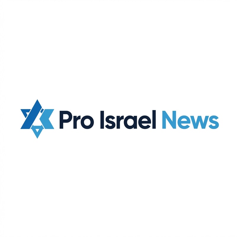 A clean, iconic logo design for a news platform, featuring a stylized Star of David mark integrated with the words "Pro Israel News." — Centralized, geometric, and perfectly balanced composition optimized for scalable vector usage, emphasis on clarity between text and symbol, suitable for small display sizes, Minimalist and modern vector graphic design; hard lines and clear typography, inspired by professional, community-focused news branding, High-contrast palette using deep Israeli blue and pure white, with optional accents of metallic silver or subtle gold, Flat, even studio illumination appropriate for graphic design; authoritative and clear mood, Must include the exact text "Pro Israel News"; keep text/logos/labels EXACTLY unchanged; no rewriting, redrawing, correcting, or adding any text; no gradients or photorealistic elements, Isolated asset on a solid, pure white background.