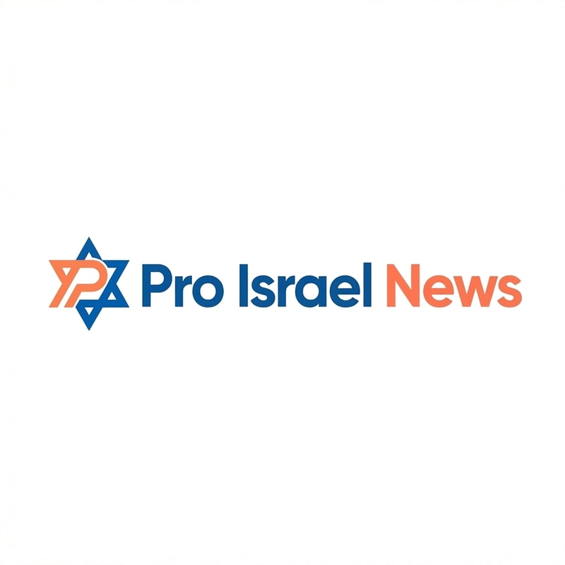 Keep all the same for "Pro Israel News"
Change the Star of David Emblem so that the P is rendered in Orange #FF7F50 and the rest of the flag is rendered in color #005EB8