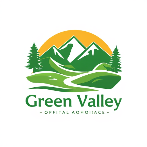 Professional logo design. a green valley