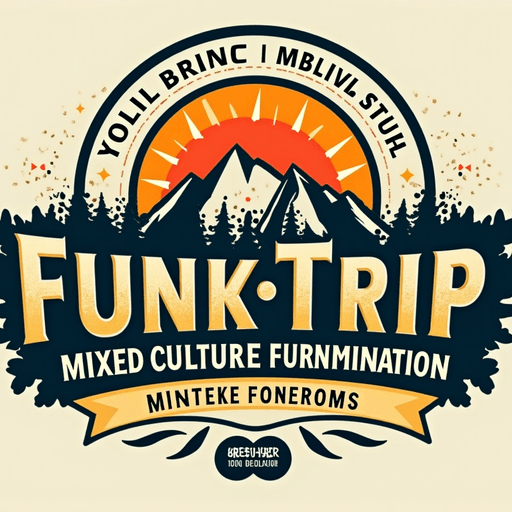 Professional logo design. Create a logo for a brand called funktrip for a mixed culture fermentation beer brand