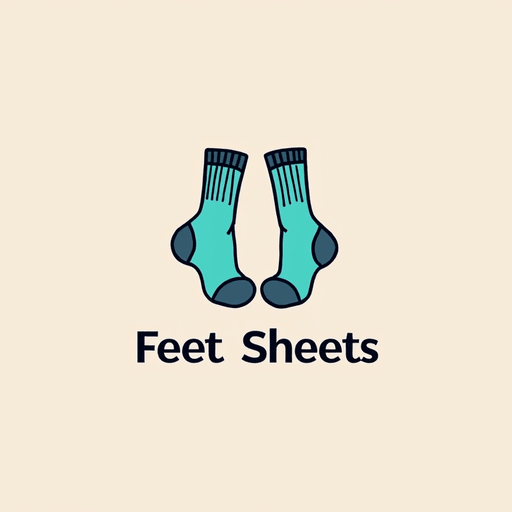 Professional logo design. Logo for a brand that is called feet sheets for a sock company, have the socks illustrated on shoes that resemble a miniture bed, with logotype feet sheets in lowercase