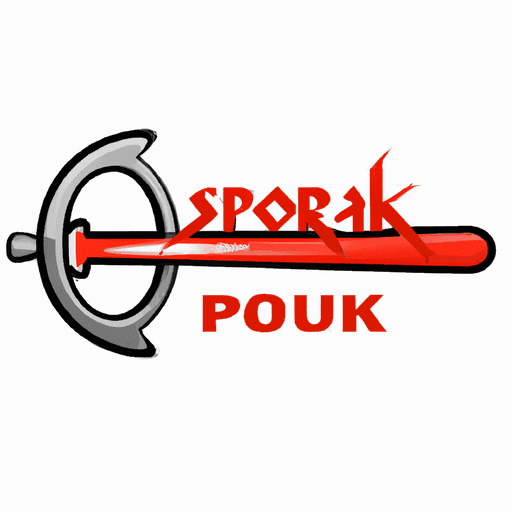 Professional logo design. Create a logo for a brand called pork sword and it should have a sausage sword in the logo text