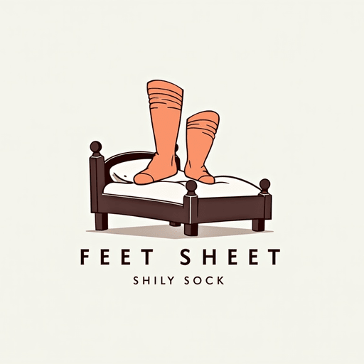 Professional logo design. Logo for a brand that is called feet sheets for a sock company, have the socks illustrated on shoes that resemble a miniture bed