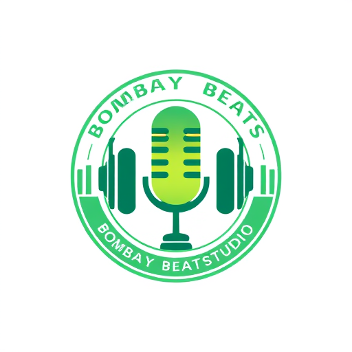 Professional logo design. i want to create a logo for Podcast studio the logo should be professional and the name is Bombay Beats Studio the logo should include these elements which i showed in image and the color scheme is green blue green or yellow