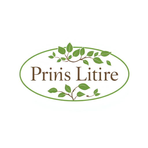 Professional logo design. An oval-shaped vine with leaves.