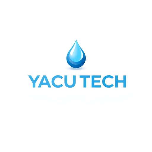 Professional logo design. Pure water tech system where water filter based products manufactured. Generate a logo with logo name YACU TECH