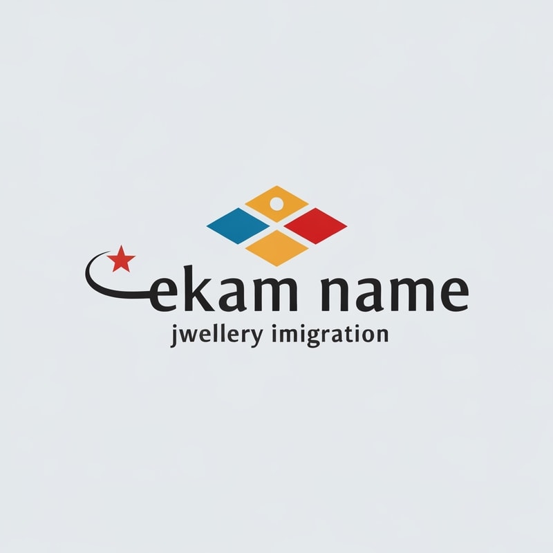 Professional logo design. ekam name jwellery imigration logo design
