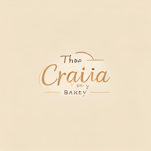 Logo Design: A sleek and minimal logo for "The Cravia Bakery". Use soft pastel colors (cream, light beige, soft brown). Modern sans-serif font with a subtle bread or cupcake outline integrated into the text. Flat vector design, very clean and web-friendly.