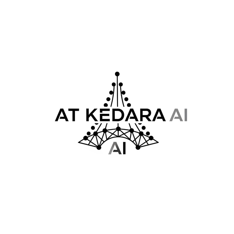 Create logotype in black and white for this company — "At Kedara AI, our vision is to address and close the caregiving coordination gap.

We are building an AI assistant for caregivers to augment and automate caregiving tasks, so caregivers can focus on what matters most—time with your loved ones. From disparate systems of health records, financial and elder law navigation to meal planning, an AI assistant to guide you and your home health aides. Reduce the friction in caregiving transitions, and access to information when and where you need it—all in one app."