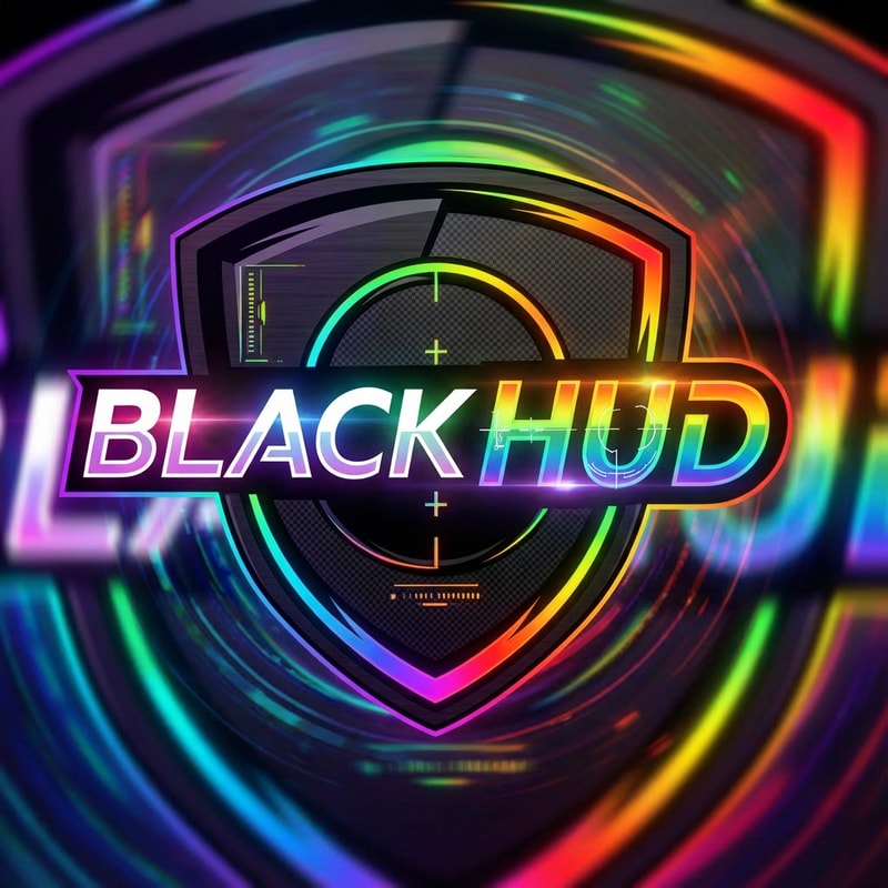 UNQIUE DIFFERENT COLOURFULL STYLE LOGO FOR YOUTUBE GAMING CHANNEL 'BlackHUD'