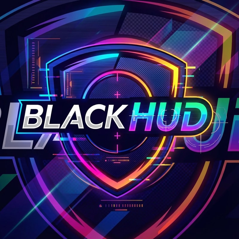 UNQIUE DIFFERENT COLOURFULL STYLE LOGO FOR YOUTUBE GAMING CHANNEL 'BlackHUD'
