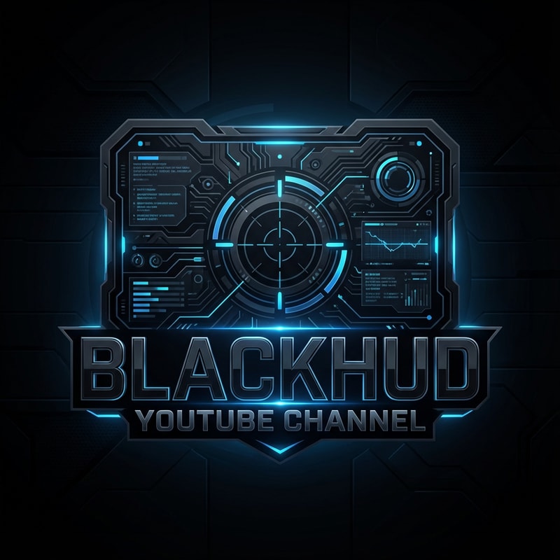A DIFFERENT LOGO DARK IN COLOR FOR YOUTUBE CHANNEL 'BlackHUD'