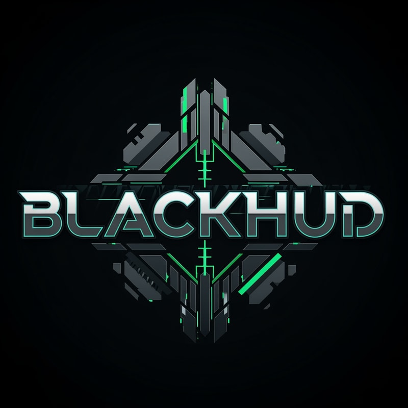 CREATE A UNQIUE STYLE LOGO FOR YOUTUBE GAMING CHANNEL 'BlackHUD'