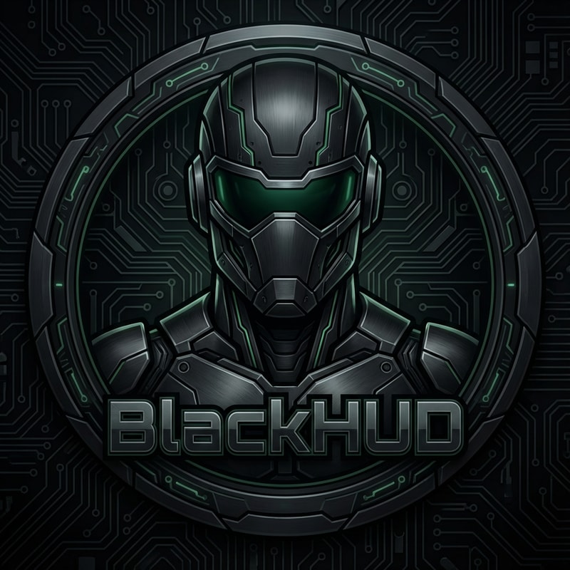 A DIFFERENT LOGO DARK IN COLOR FOR YOUTUBE CHANNEL 'BlackHUD'