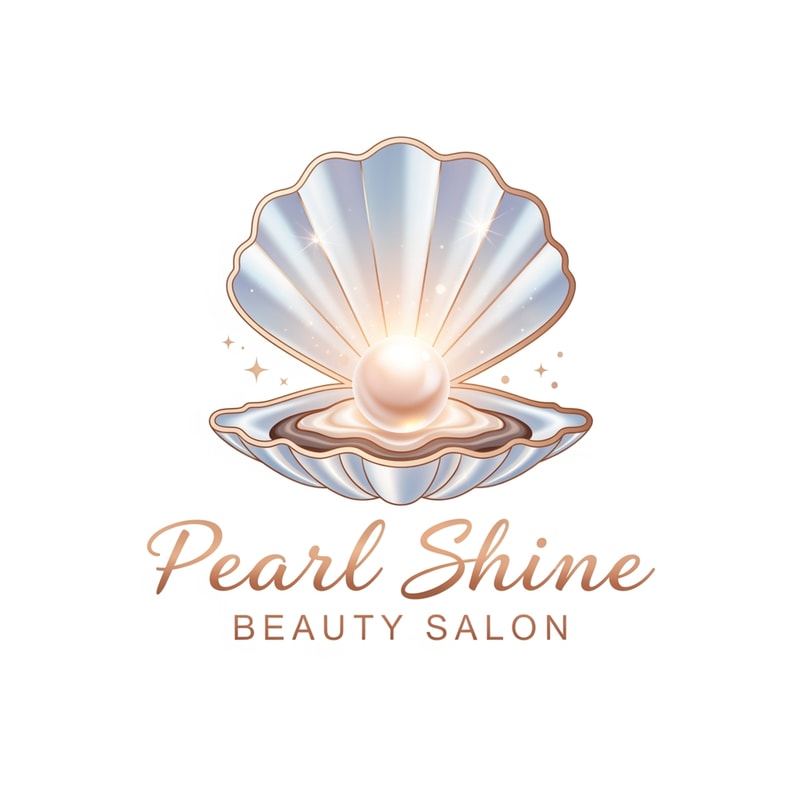 Pearl shine beauty salon logo