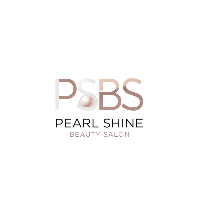 Professional graphic design 2D illustration, create a Pearl shine beauty salon logo by rearranging the letters PSBS into a simple styled shape where each letter is still easily readable, utilizing a 2D flat design aesthetic with clean lines and minimalistic approach, ensuring the letters PSBS are clearly visible and form a cohesive Pearl shine beauty salonshape, with a focus on modern typography and a balanced composition.