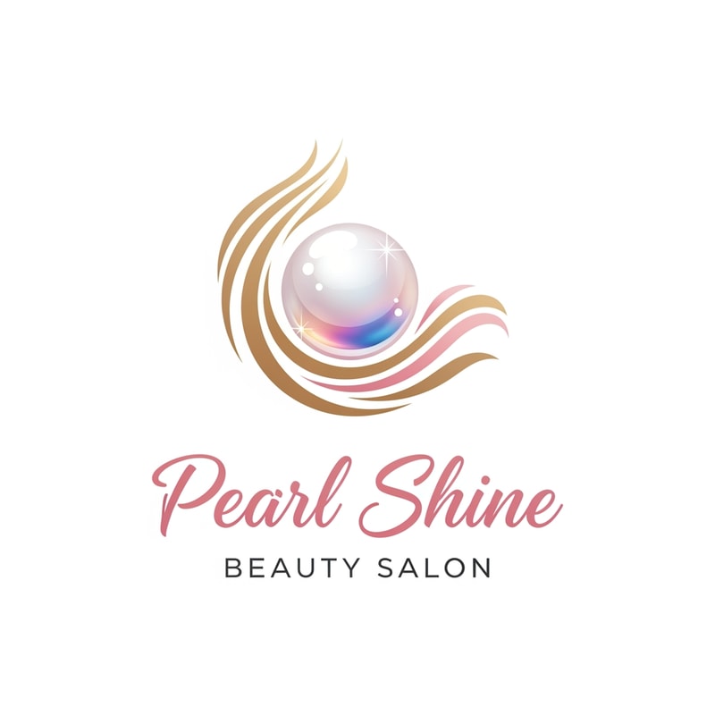 Pearl shine beauty salon logo