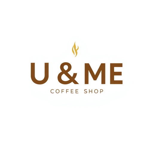 Professional logo design. "U & ME" COFFEE SHOP MODERN STYLE NAME