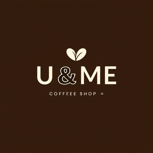 Professional logo design. "U & ME" COFFEE SHOP MODERN STYLE NAME