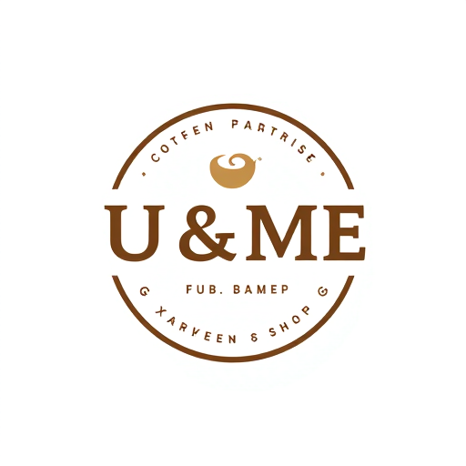 Professional logo design. "U & ME" COFFEE SHOP MODERN STYLE NAME