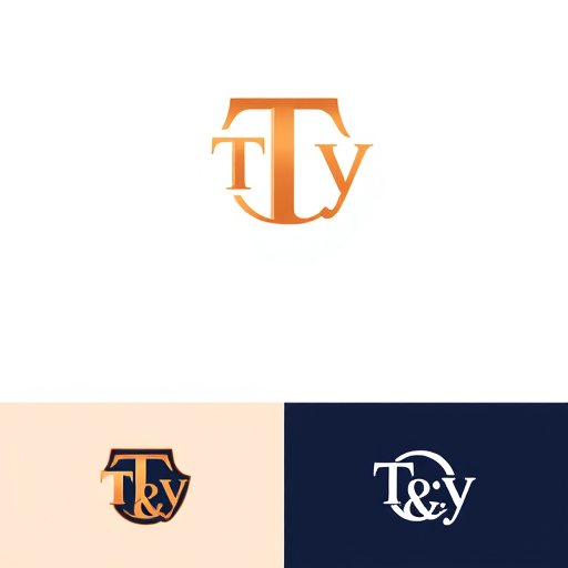 Professional logo design. Create a monogram logo by the letter of t &y