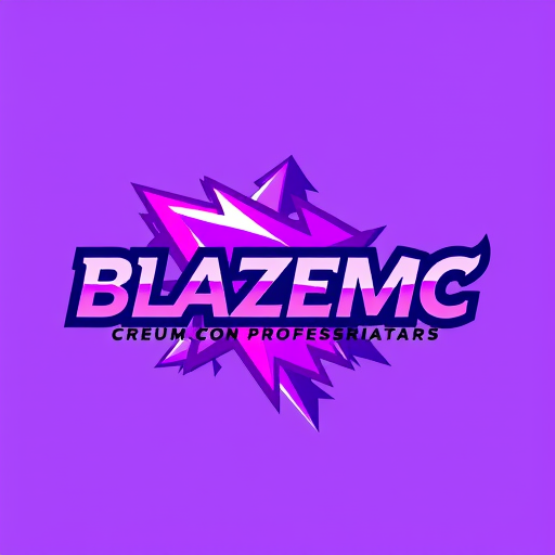 Professional logo design. blazemc, purple, modern, fantasy, 3D render
